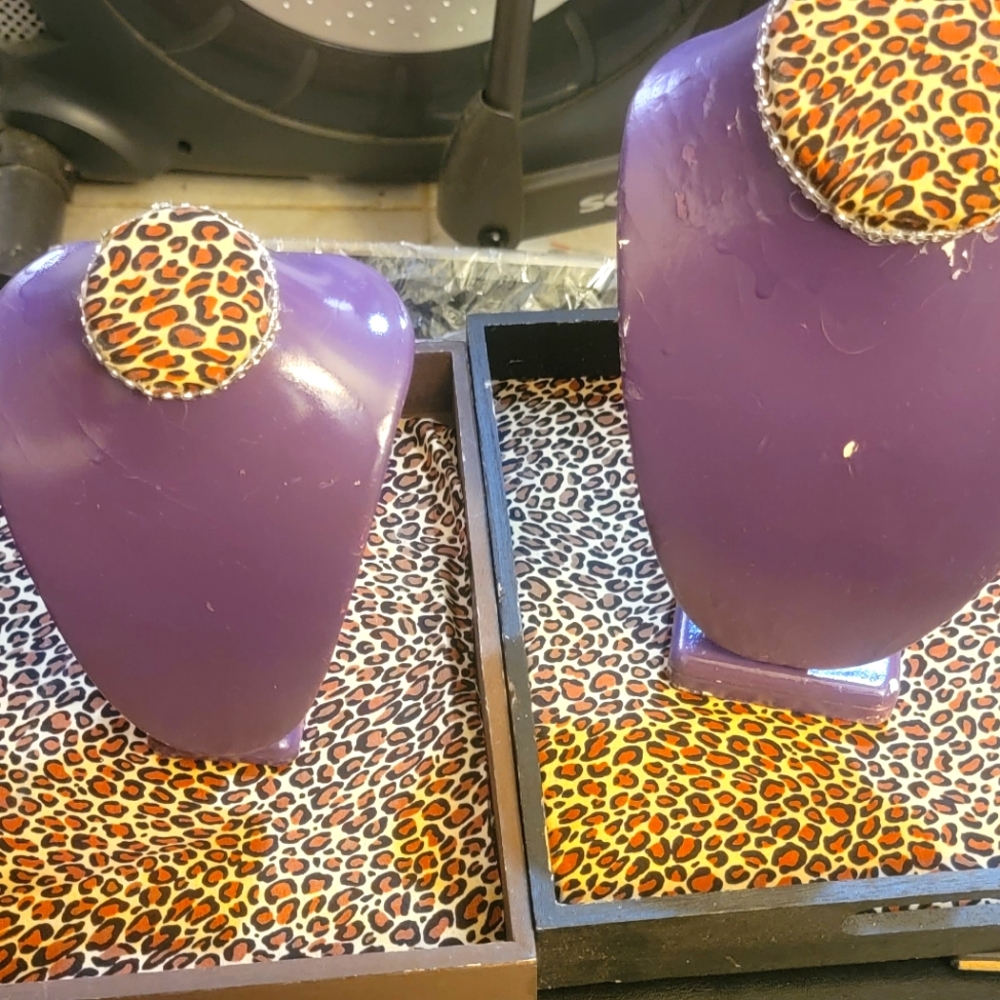 Custom made jewelry display items.